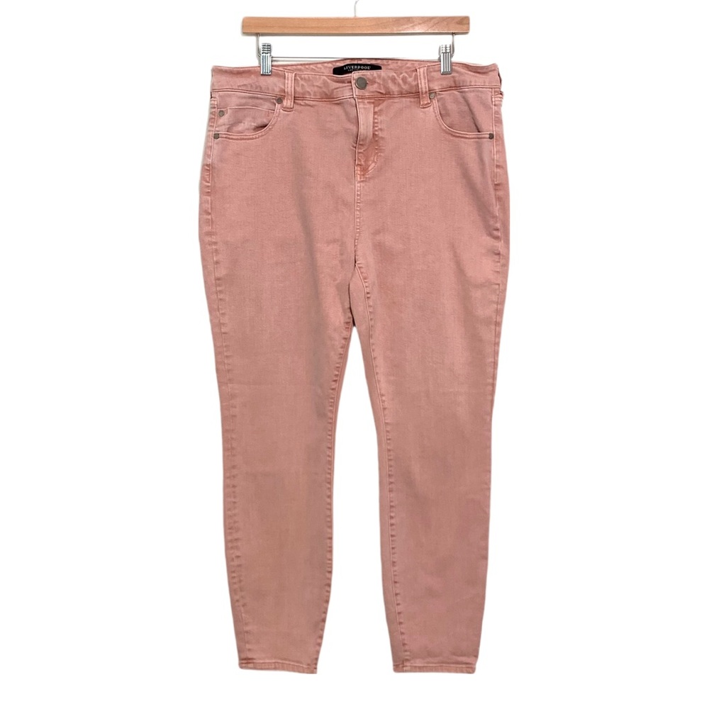 Liverpool Ankle Skinny Jeans Size 16W Mauve Blush Comfort Stretch